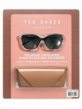Ted Baker Women's Polarized Sunglasses with Brown Case — Black Lenses